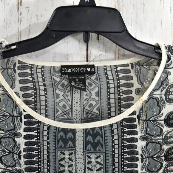 Women's Crown of Heart's Cover Up Bohemian Dolman Sleeve SMALL Multicolor - Picture 3 of 10